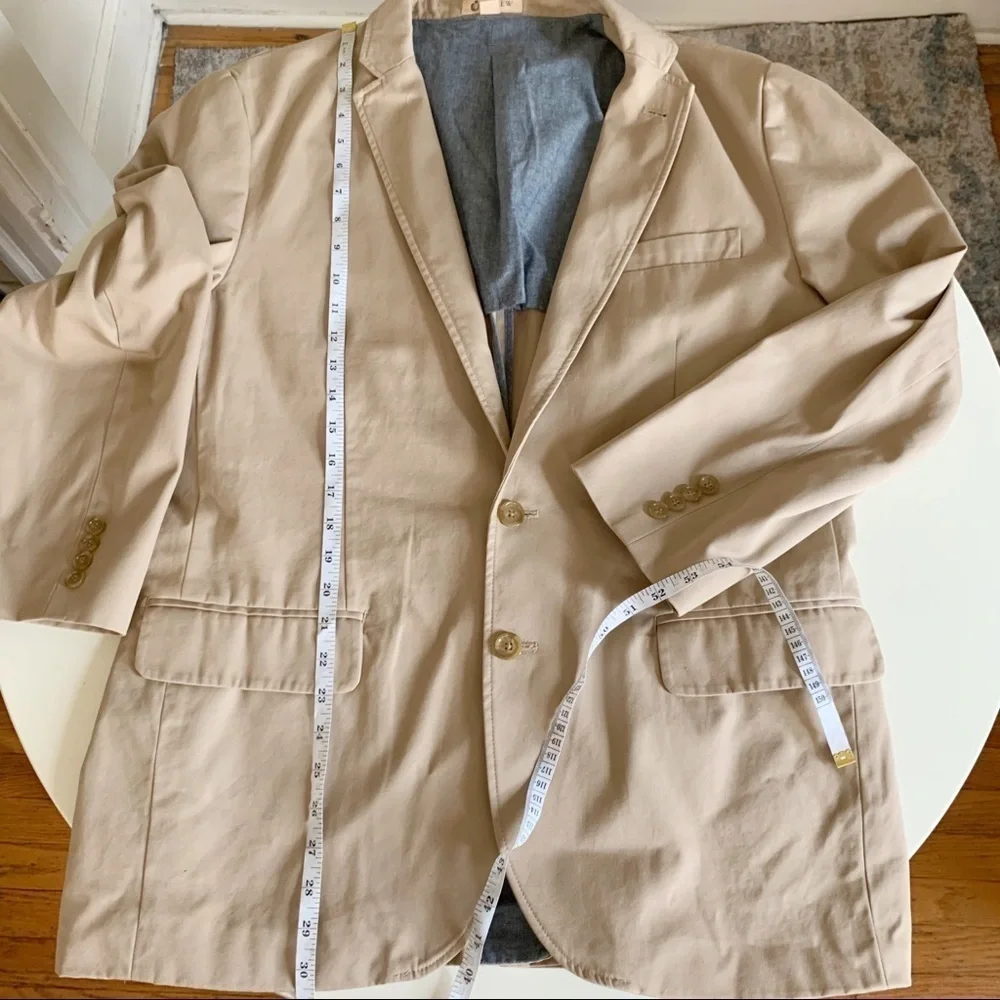J. Crew Ludlow Cotton Blazer Jacket Khaki Men’s Size Large